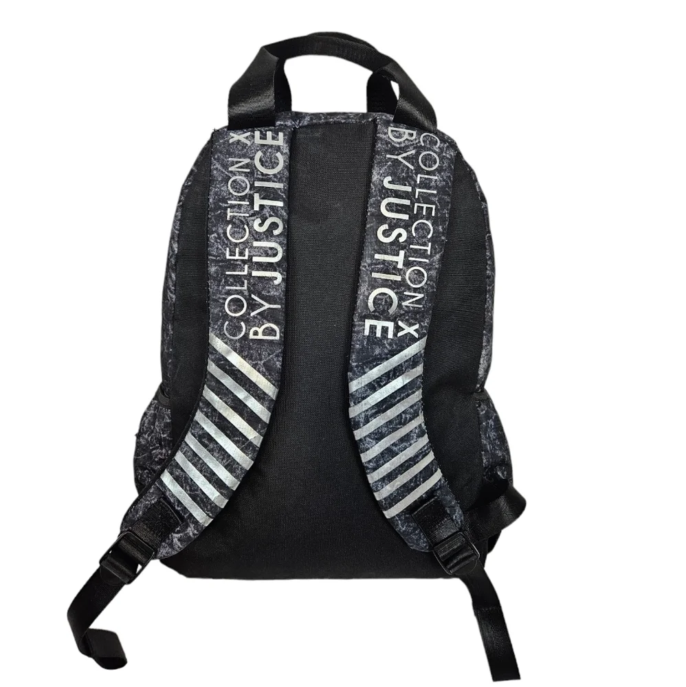 Justice Collection X Black & White Tie Dye Large Backpack‎ Girls